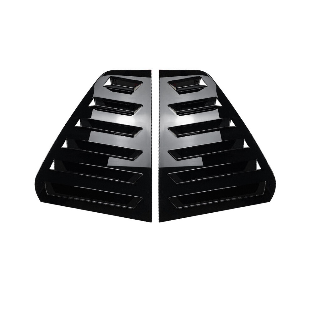 (Mk6 Gloss ) 2Pcs Car Rear Shutter Cover Trim Window Louver Side Vent Trim For Vw Golf Black 9486291522406