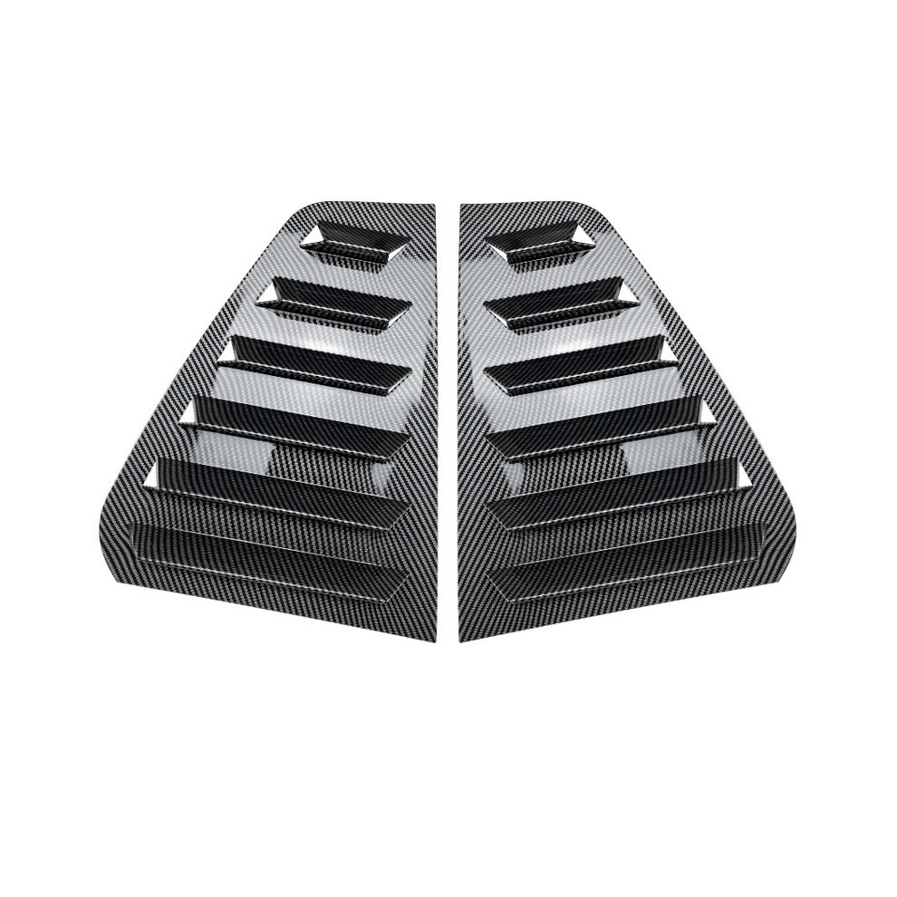 (Mk6 Carbon Look) 2Pcs Car Rear Shutter Cover Trim Window Louver Side Vent Trim For Vw Golf 9486291522390