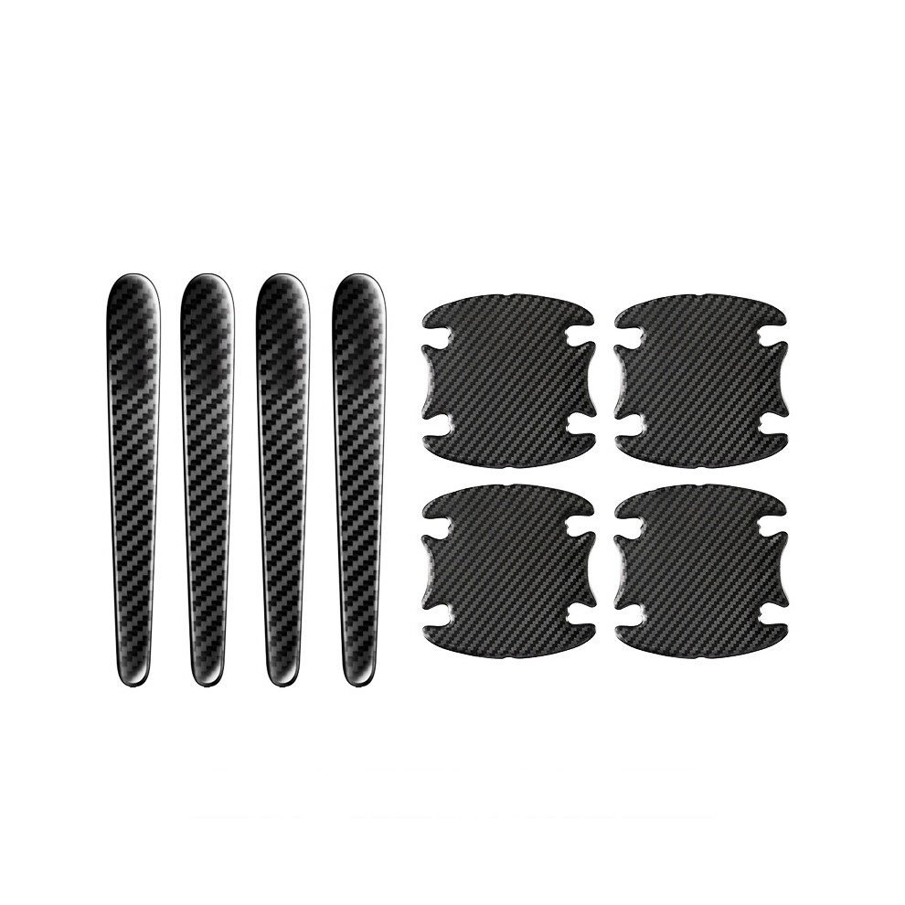 (Set 1) Car Door Handle Bowl Scratch Protective Carbon Fiber Vinyl Anti Scratches 9486291598937