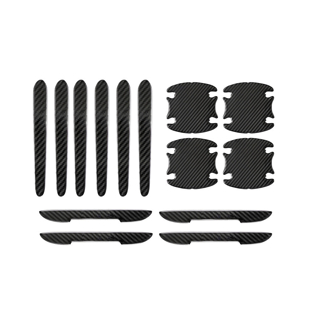 (Set 3) Car Door Handle Bowl Scratch Protective Carbon Fiber Vinyl Anti Scratches 9486291598944