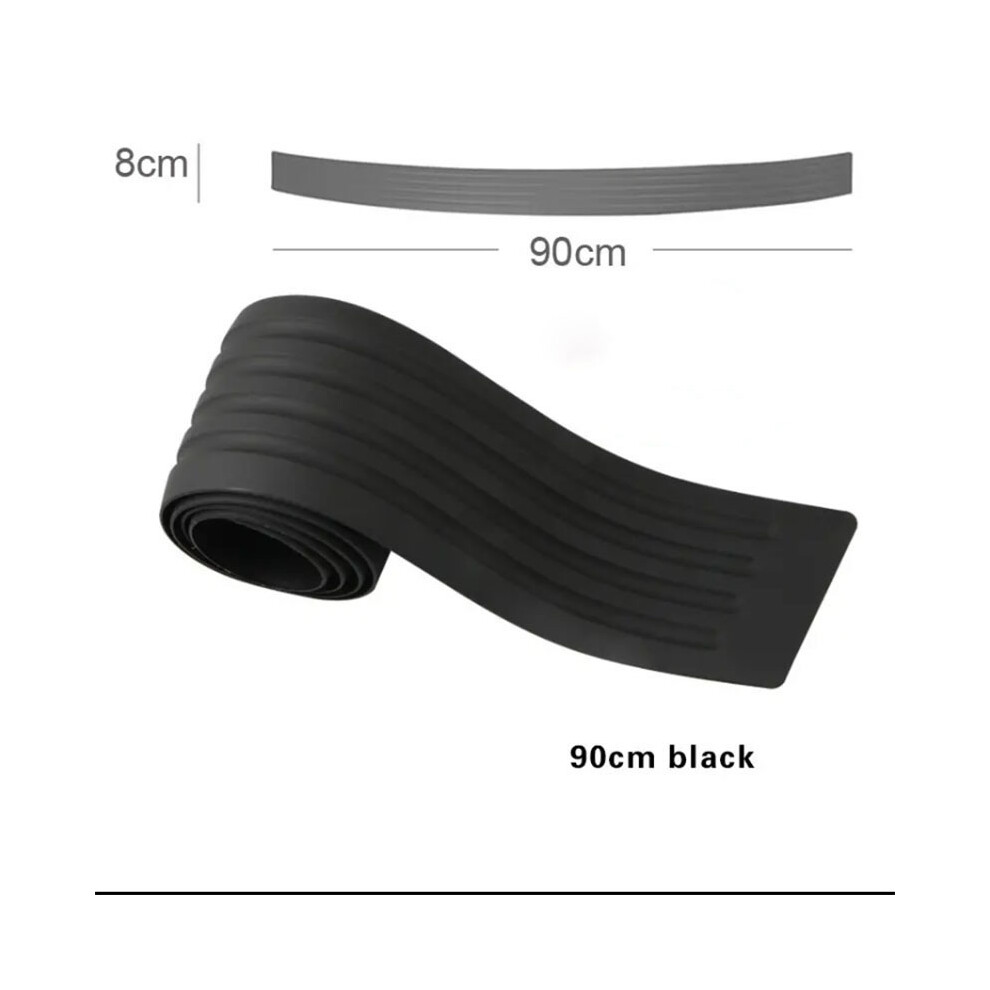 (90Cm ) 1Pcs Universal Car Trunk Door Sill Plate Protector Rear Bumper Guard Rubber Black 9486291600845