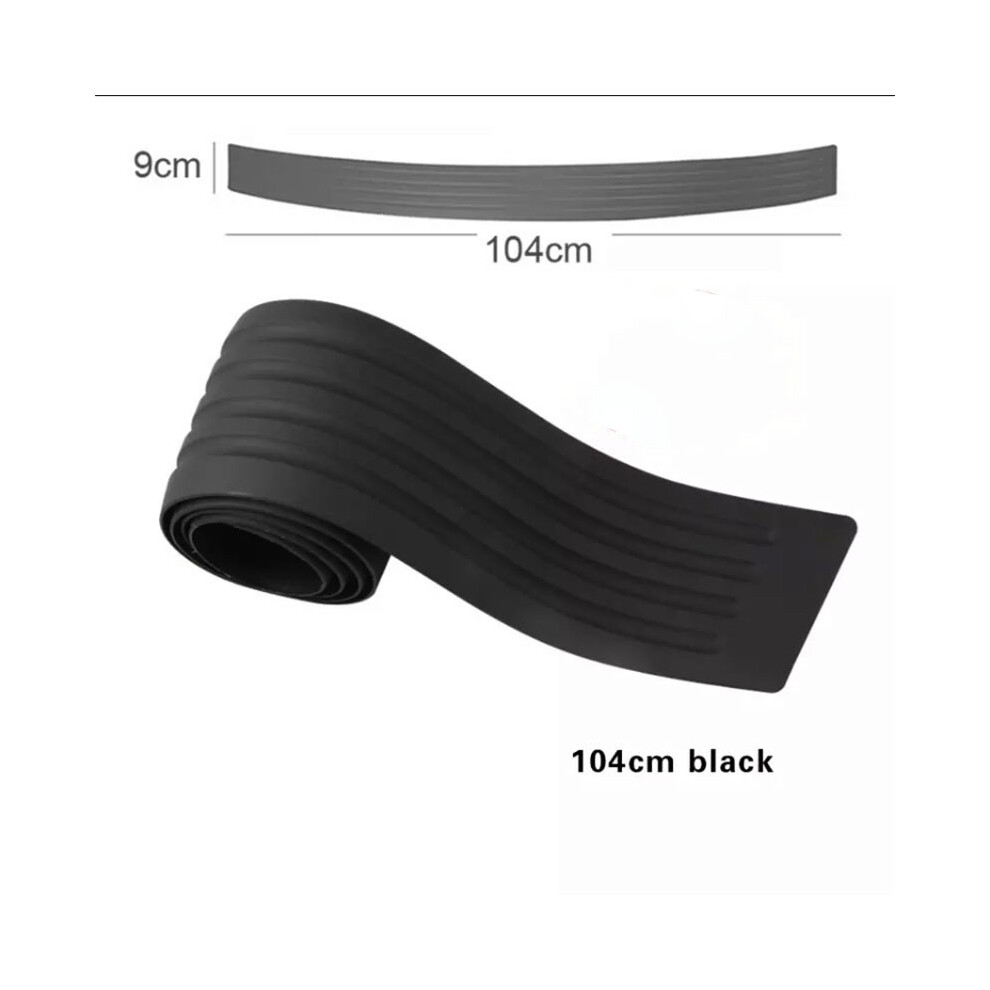 (104Cm ) 1Pcs Universal Car Trunk Door Sill Plate Protector Rear Bumper Guard Rubber Black 9486291600838