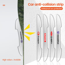 (For Suzuki) 4pcs Transparent Car Door Edge Guard Anti-Collision Strips Rubber Protect