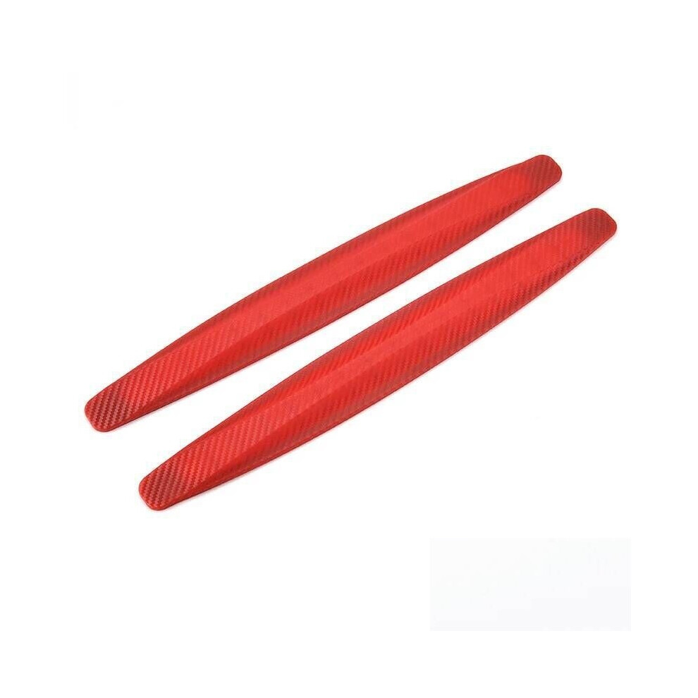(Red) Universal Front Rear Bumper Corner Protector Guard Car Anti-Collision Red 9486291603464