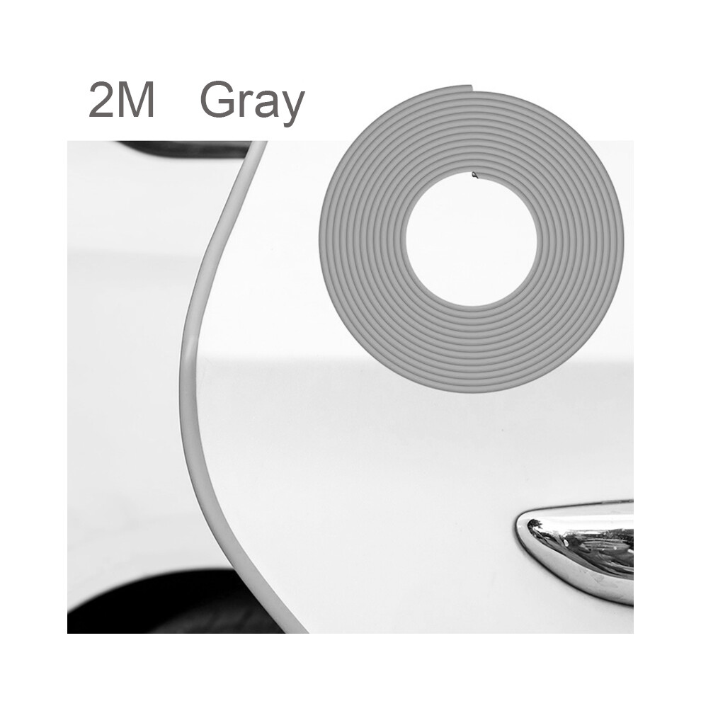 ( 2M) Car Door Anti Collision Strip Universal U Type Car Door Protection Edge Gray 9486291602047