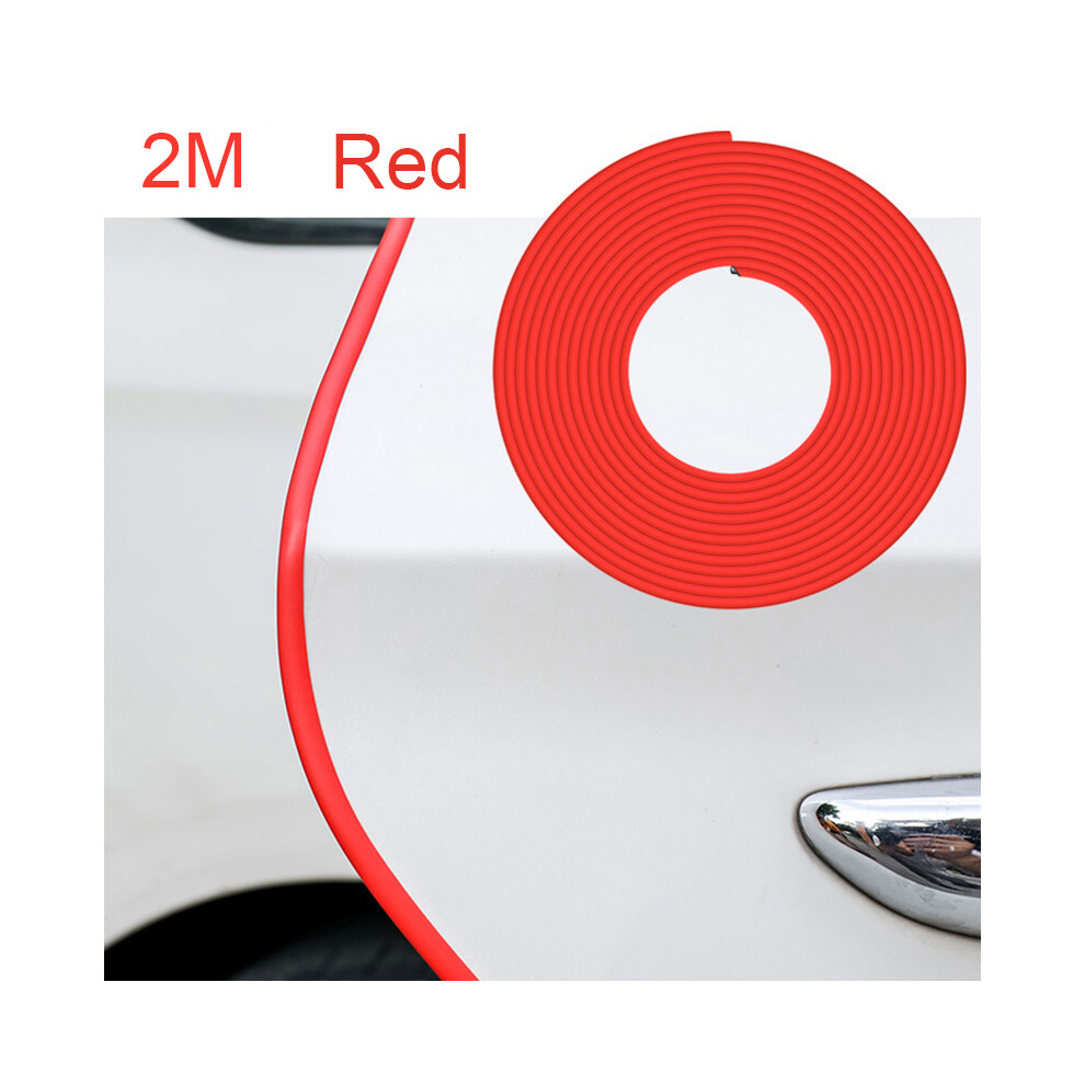 ( 2M) Car Door Anti Collision Strip Universal U Type Car Door Protection Edge Red 9486291602078