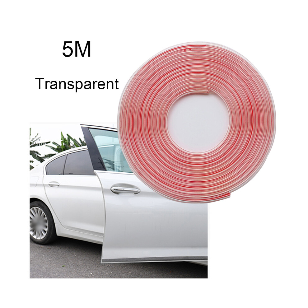 (Transparent 5M) Car Door Anti Collision Strip Universal U Type Car Door Protection Edge 9486291602115