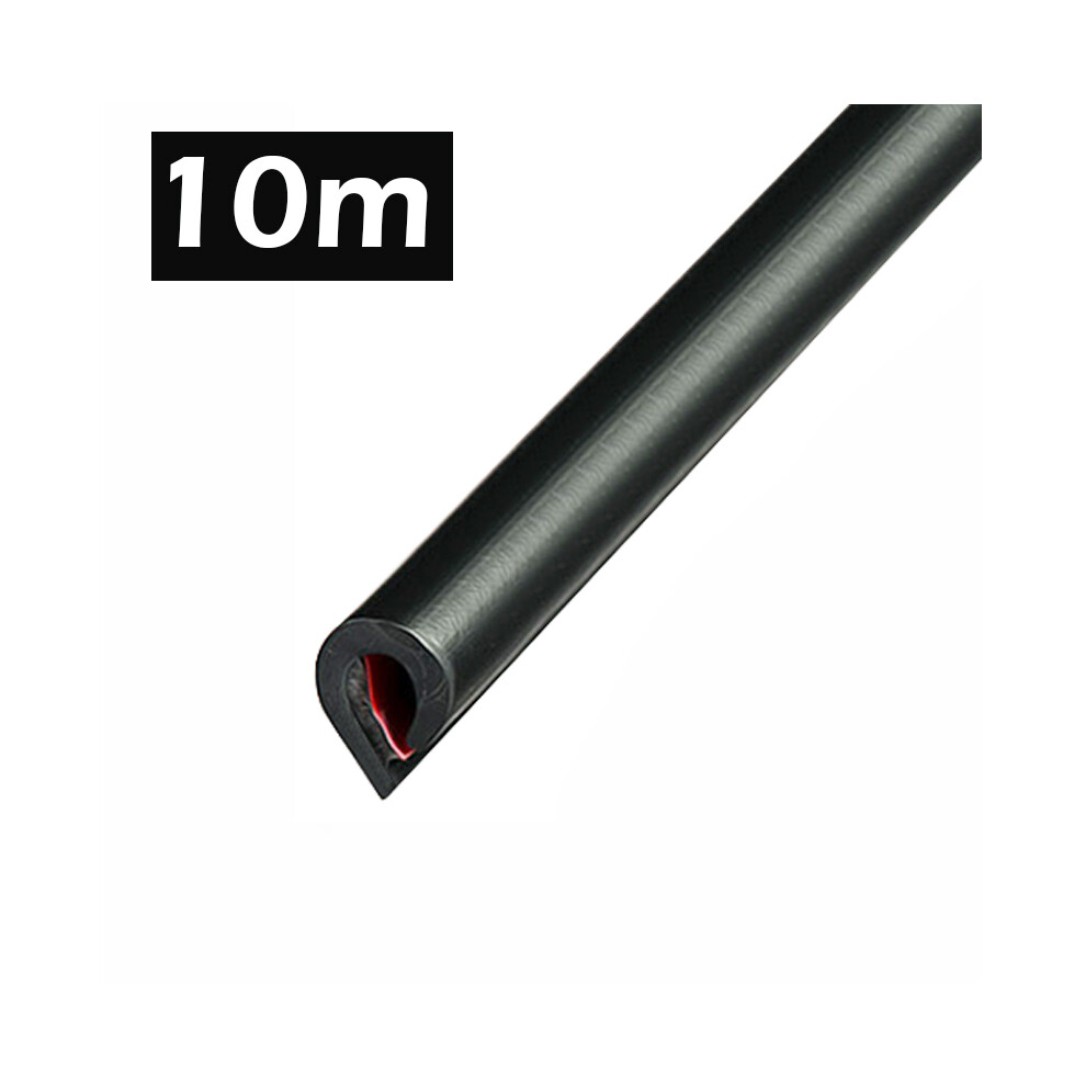 (Black10m) Car Door Edge Scratch Protector Strip Guard Trim Auto Door Anti Collision 9486291601606