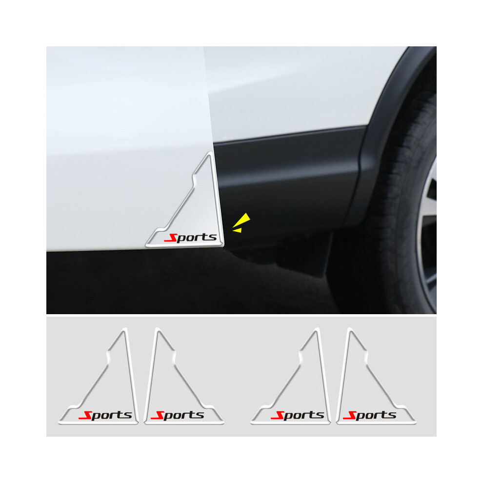 (4Pcs Sport) Universal Silicone Car Door Corner Cover Bumper Crash Scratch Protector 9486291604638