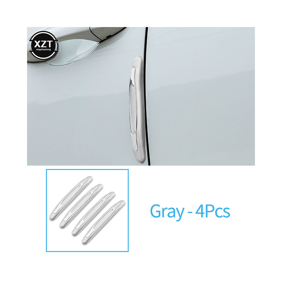 (Gray) Car Door Protector Guard Strip Scratch Protector Car Rubber Bumper Stickers Gray 9486291604676