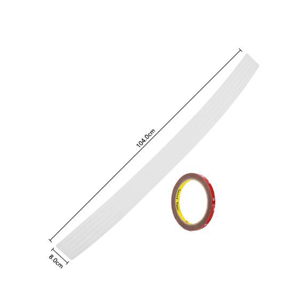 (104Cm X 8Cm ) Universal 104*9Cm 90*8Cm Car Trunk Door Sill Plate Protector Rear Bumper White 9486291603235