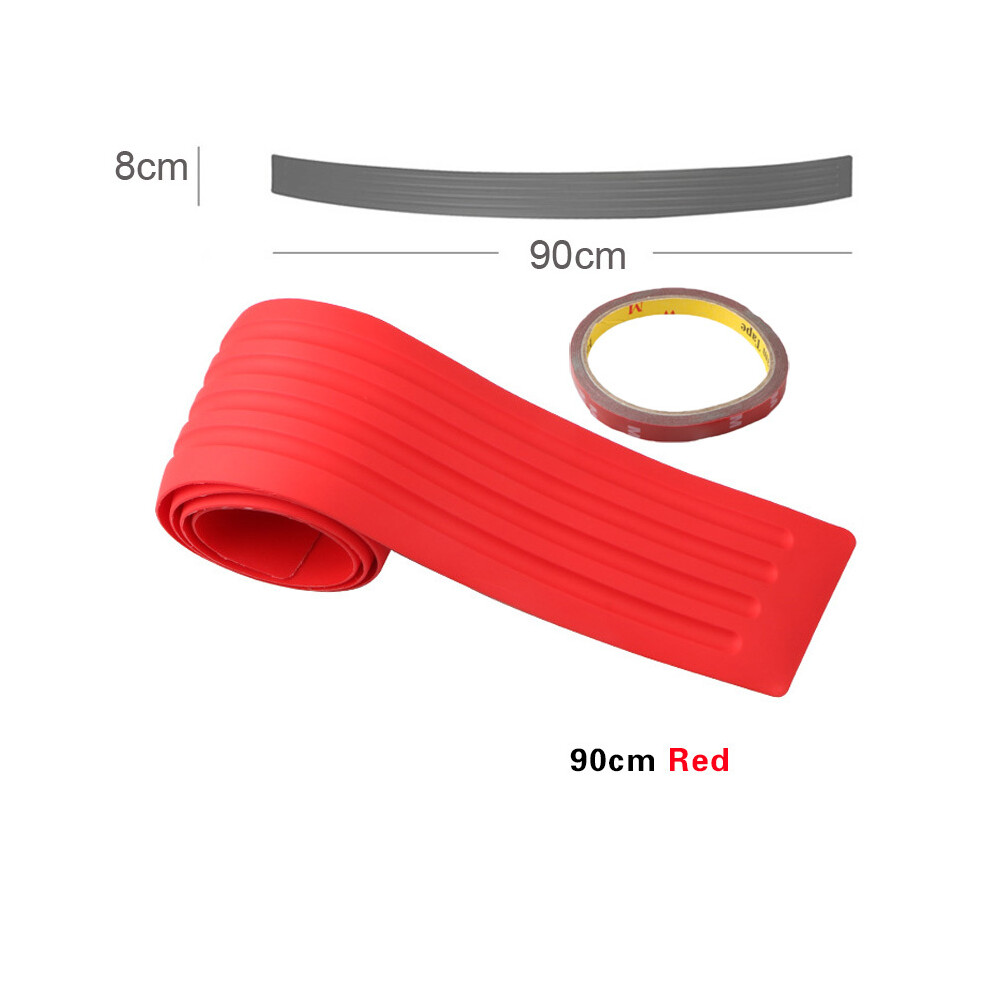 ( 90Cm) Carbon Fiber Universal Car Trunk Door Guard Strips Sill Plate Protector Red 9486291606793