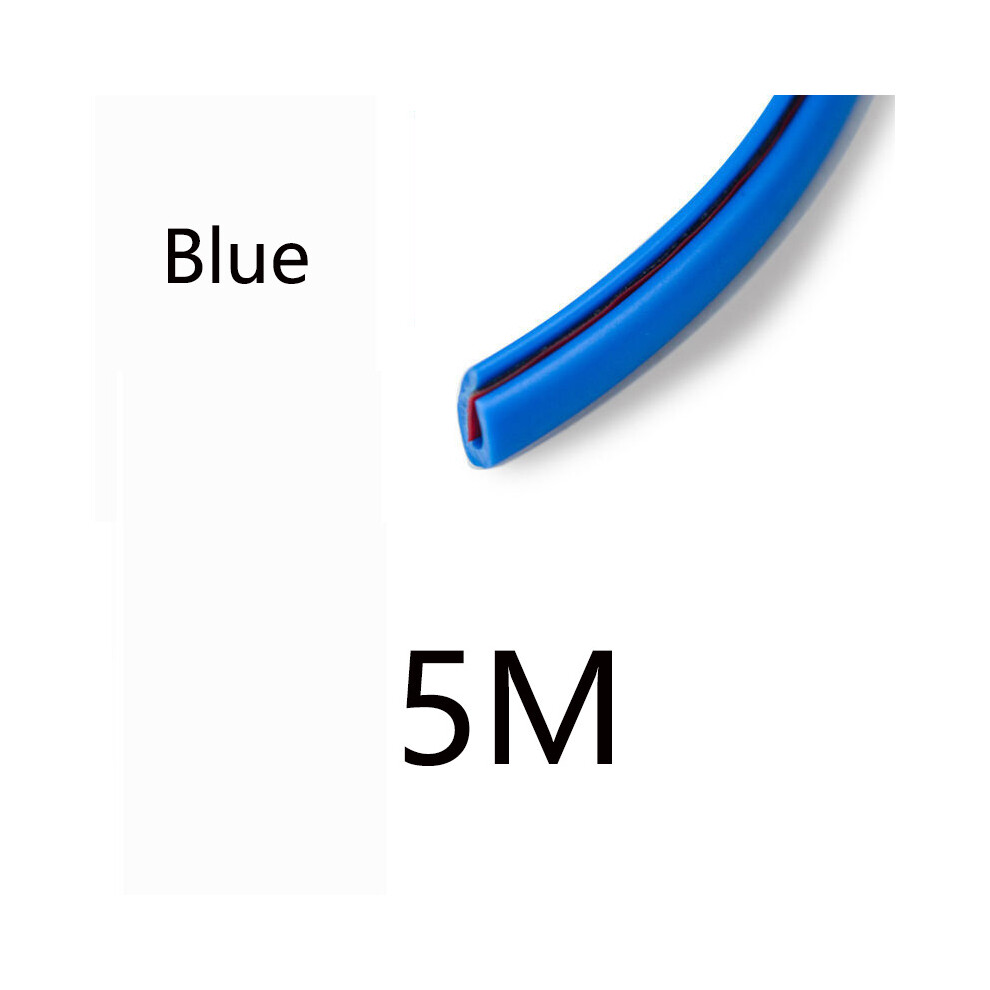 (5M ) Car Door Edge Scratch Protector Strip Guard Trim Auto Door Anti Collision Blue 9486291606212