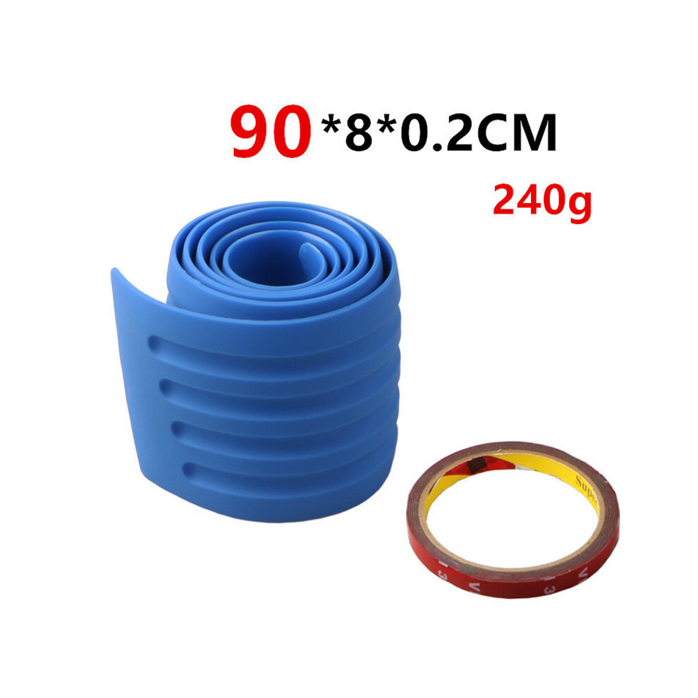 (90Cm ) Universal 104*9Cm Car Trunk Door Sill Plate Protector Rear Bumper Guard Blue 9486291608568