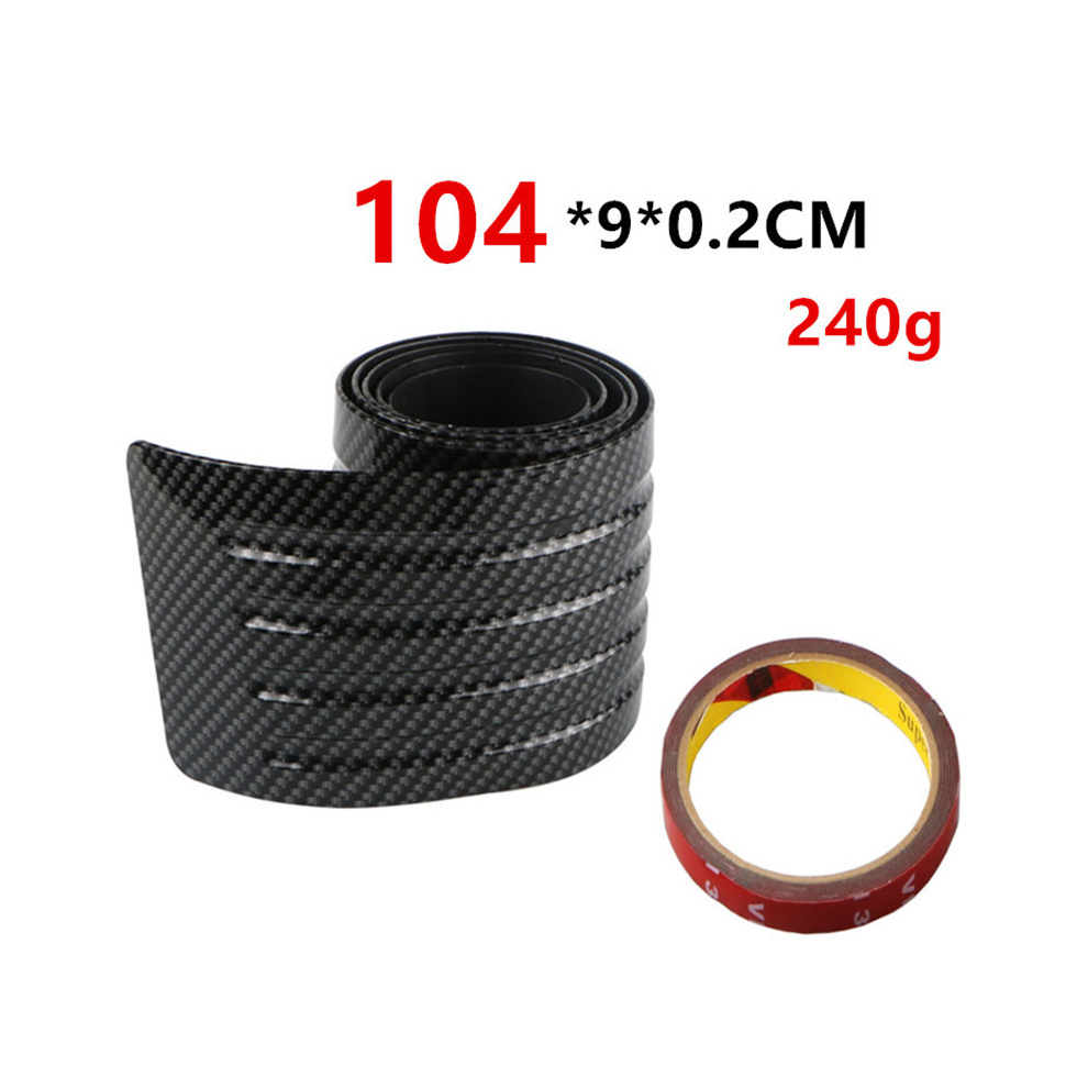 (104Cm Carbon Fiber) Universal 104*9Cm Car Trunk Door Sill Plate Protector Rear Bumper Guard 9486291608599
