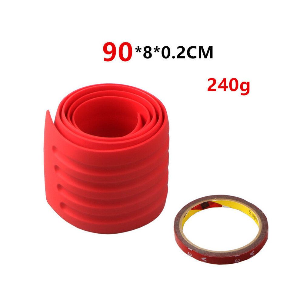 (90Cm ) Universal 104*9Cm Car Trunk Door Sill Plate Protector Rear Bumper Guard Red 9486291608629