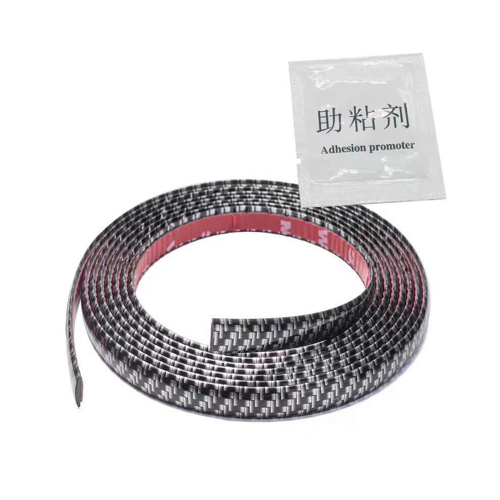 (Cf L5m-W6mm) Car Chrome Decorative Protective Strips Grill Trim Molding Anti-Collision Black 9486291609671