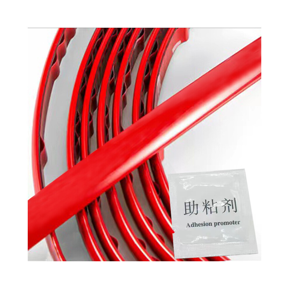 ( L5m-W6mm) Car Chrome Decorative Protective Strips Grill Trim Molding Anti-Collision Red 9486291609695