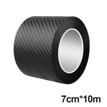 (7cm x 10m) 10m Carbon Fiber Protective Film for Car Threshold Sticker  Wear-Resistant
