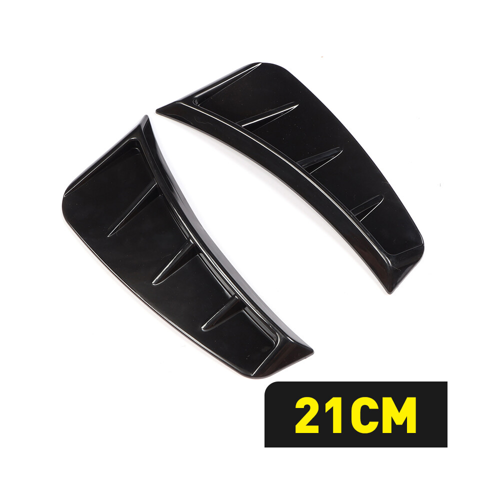 (Bright ) Universal Automobile Side Wing Leaf Panel Accessories Air Outlet Trim Black 9486291610578