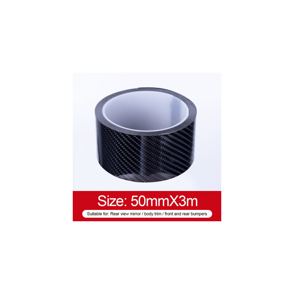 (5Cm X 3M) Car 5D Carbon Fiber Vinyl Wrap Film Self Adhesive Car Wrap Foil Black 9486291610776