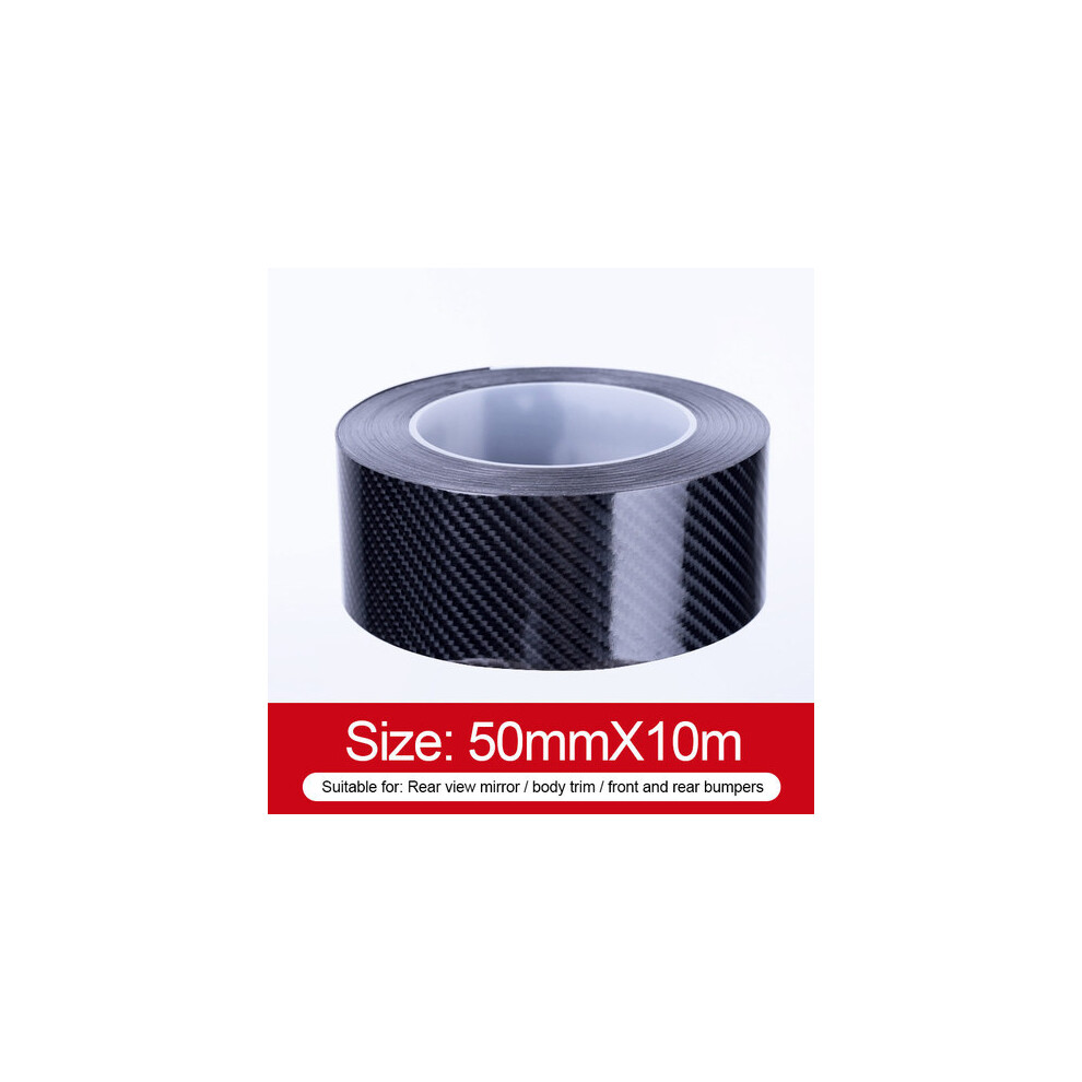 (5Cm X 10M) Car 5D Carbon Fiber Vinyl Wrap Film Self Adhesive Car Wrap Foil Black 9486291610769
