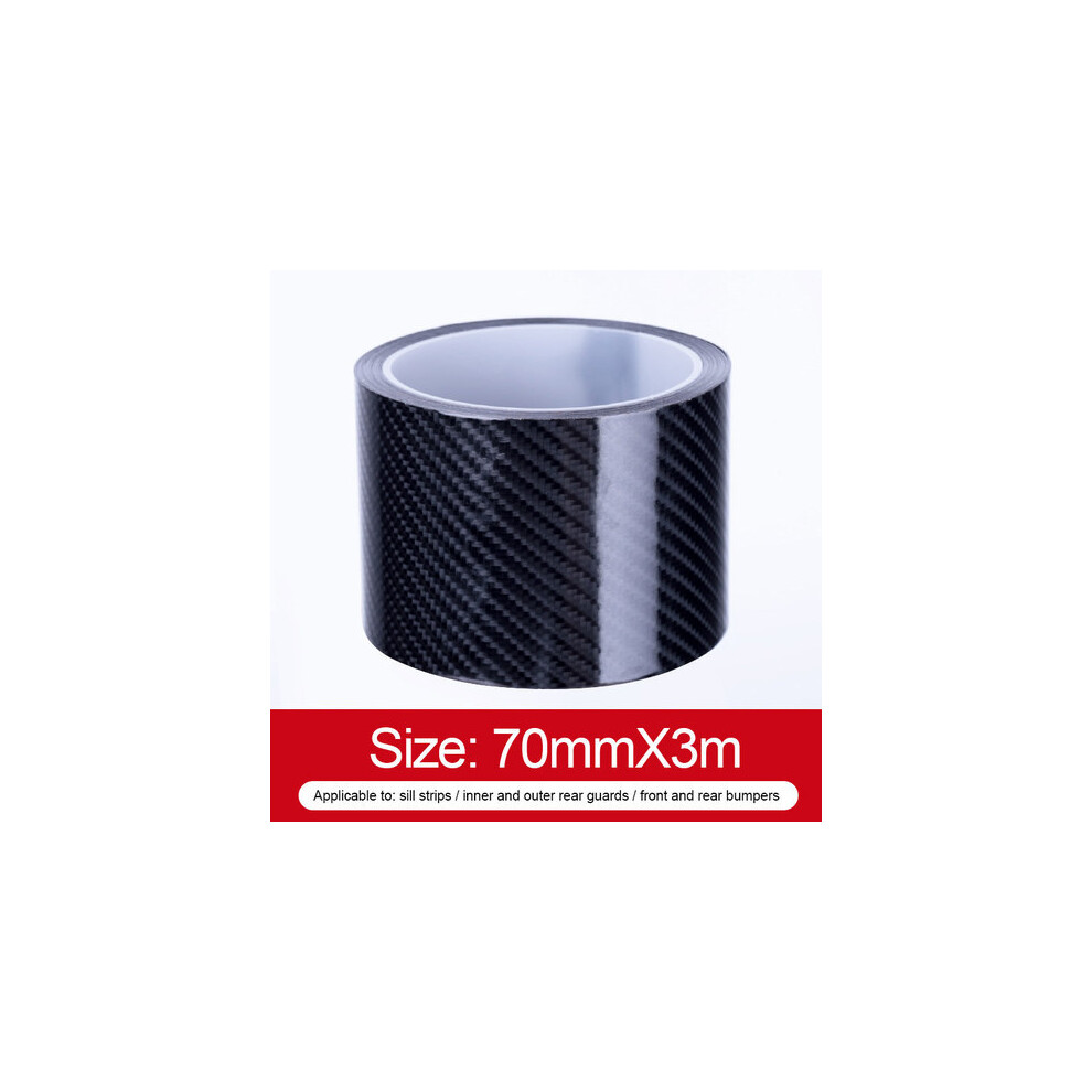 (7Cm X 3M) Car 5D Carbon Fiber Vinyl Wrap Film Self Adhesive Car Wrap Foil Black 9486291610790