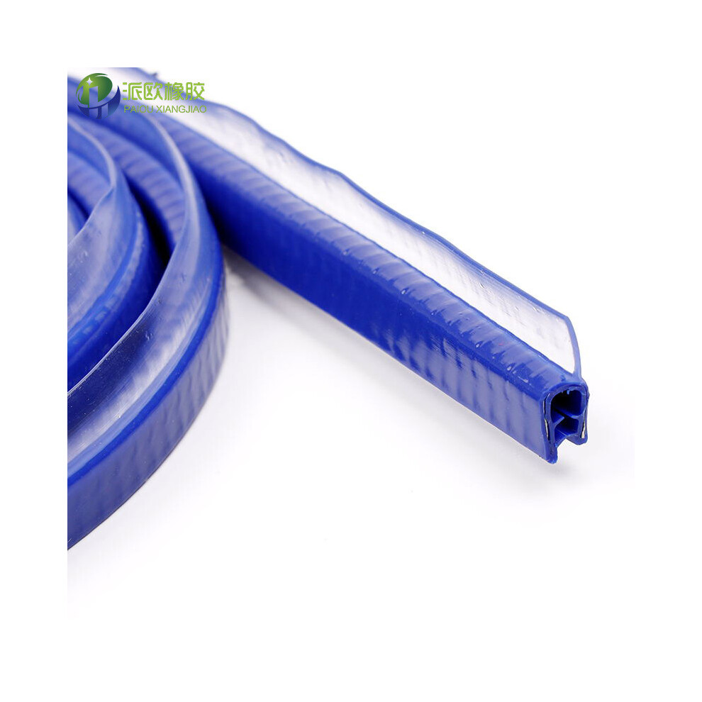 ( 5M) 5M Car Door Anti Collision Soundproof Strip With Steel Disc Bumper Trim Blue 9486291611452