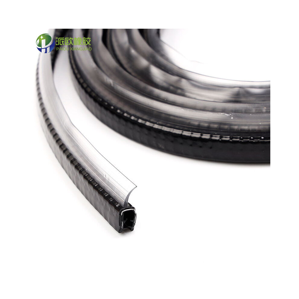( 5M) 5M Car Door Anti Collision Soundproof Strip With Steel Disc Bumper Trim Black 9486291611445