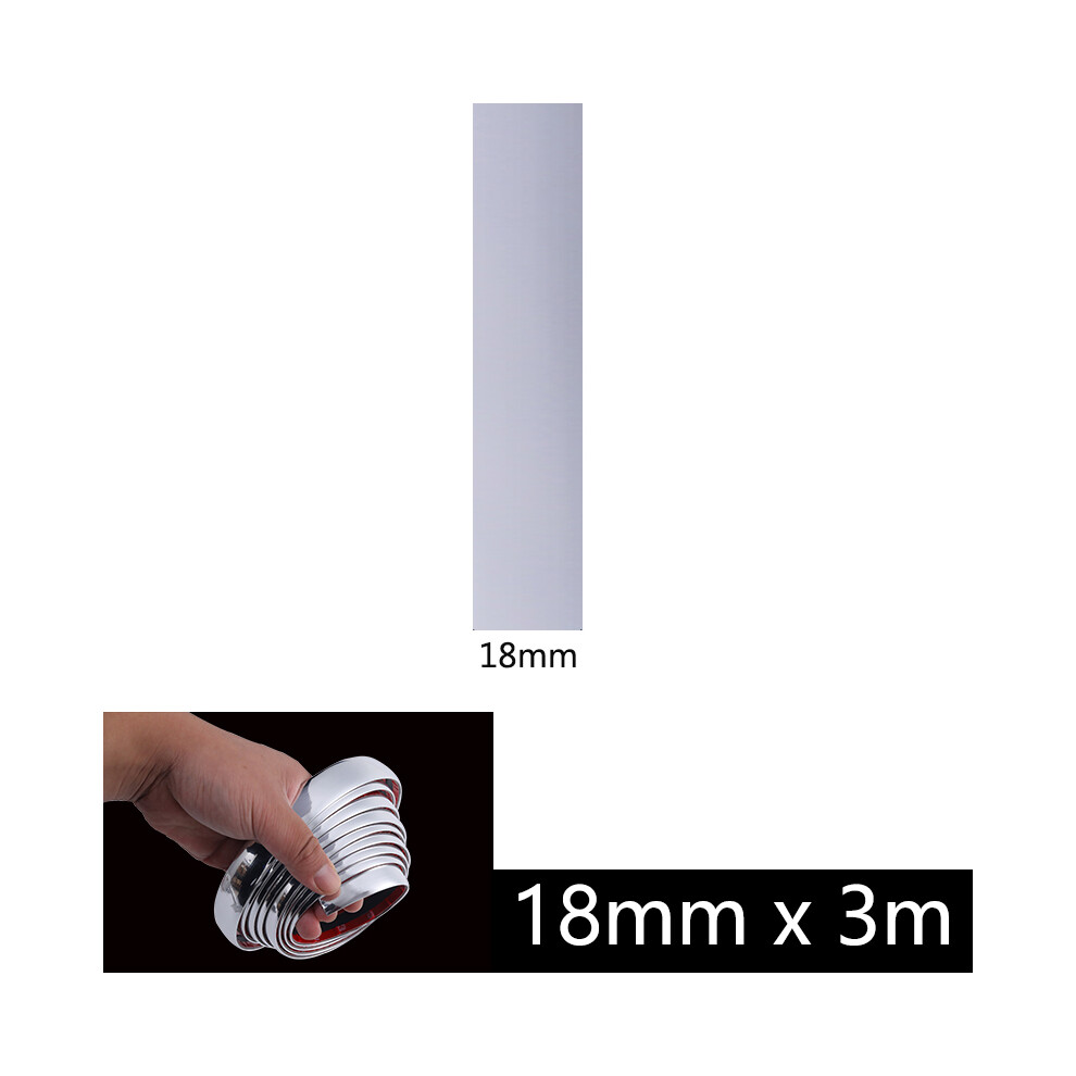 (18Mm X 3M) 3M/5M Chrome Moulding Trim Car Door Protector Stickers Strip Bumper Grill 9486291610431