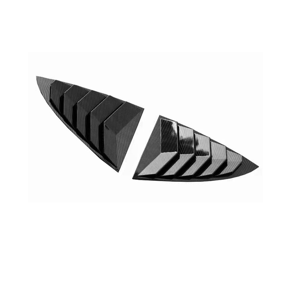 (Model 3 Carbon Look) 2Pcs Car Rear Window Shutter Cover Trim Window Louver Side Vent Trim For 9486291523434