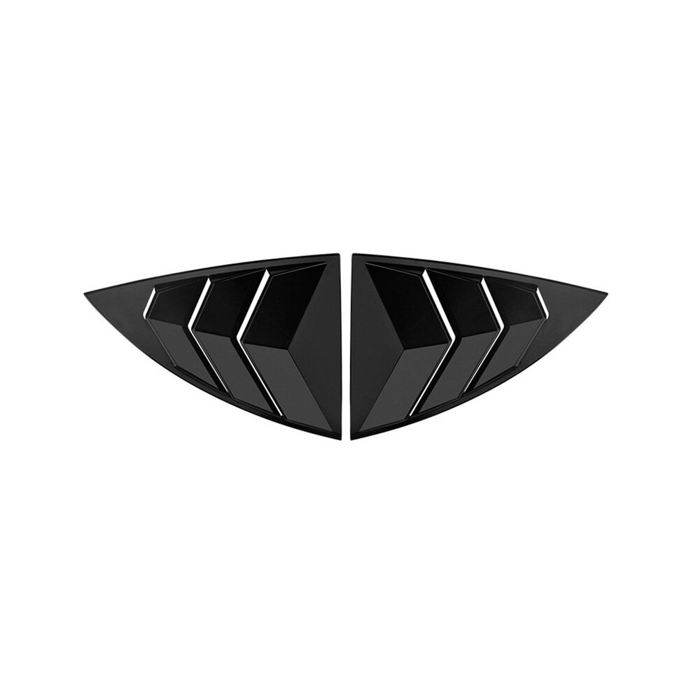 (Model Y Gloss ) 2Pcs Car Rear Window Shutter Cover Trim Window Louver Side Vent Trim For Black 9486291523465