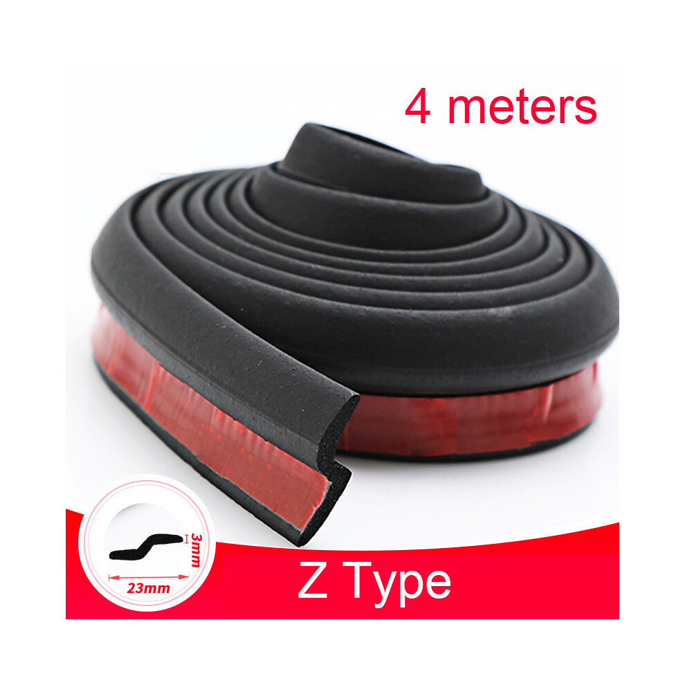(Z Type 4 Meters) Car Door Sealing Strip Rubber Car Body Weather Strip Waterproof Soundproof 9486291612572