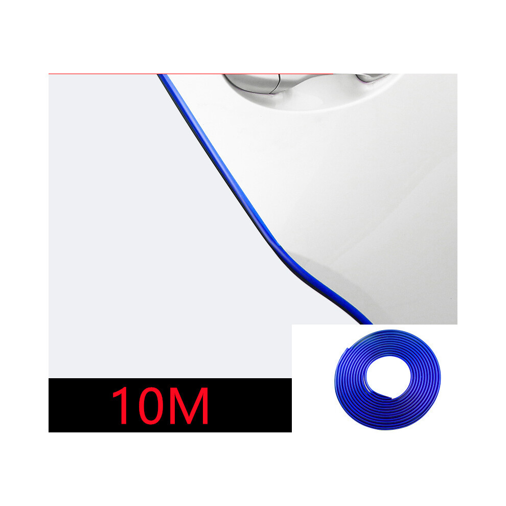 ( 10M) Car Door Trim Edge Body Strip Chrome Mold Scratch Guard Protector Air Blue 9486291612107