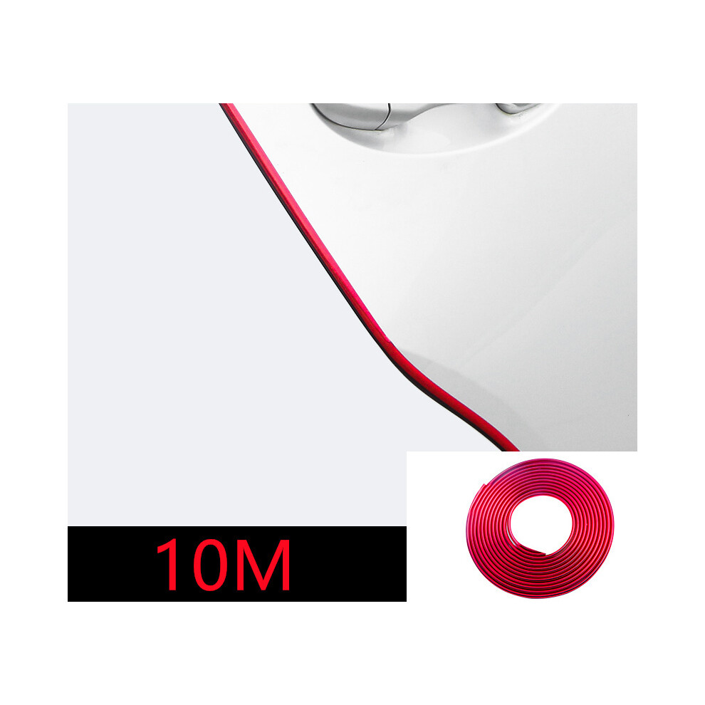 ( 10M) Car Door Trim Edge Body Strip Chrome Mold Scratch Guard Protector Air Red 9486291612169