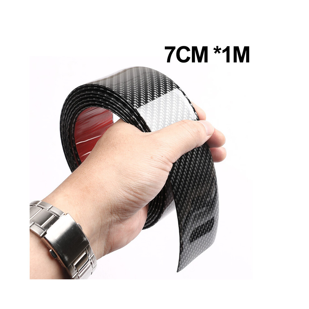 (7Cm X 1M) Carbon Fiber Car Anti Collision Strip Diy Car Door Sill Protector Whole 9486291613302