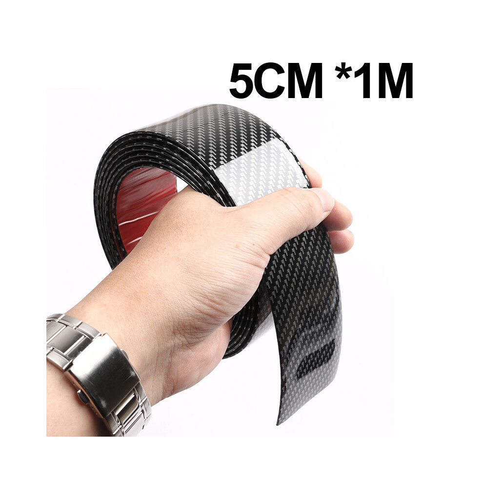 (5Cm X 1M) Carbon Fiber Car Anti Collision Strip Diy Car Door Sill Protector Whole 9486291613289