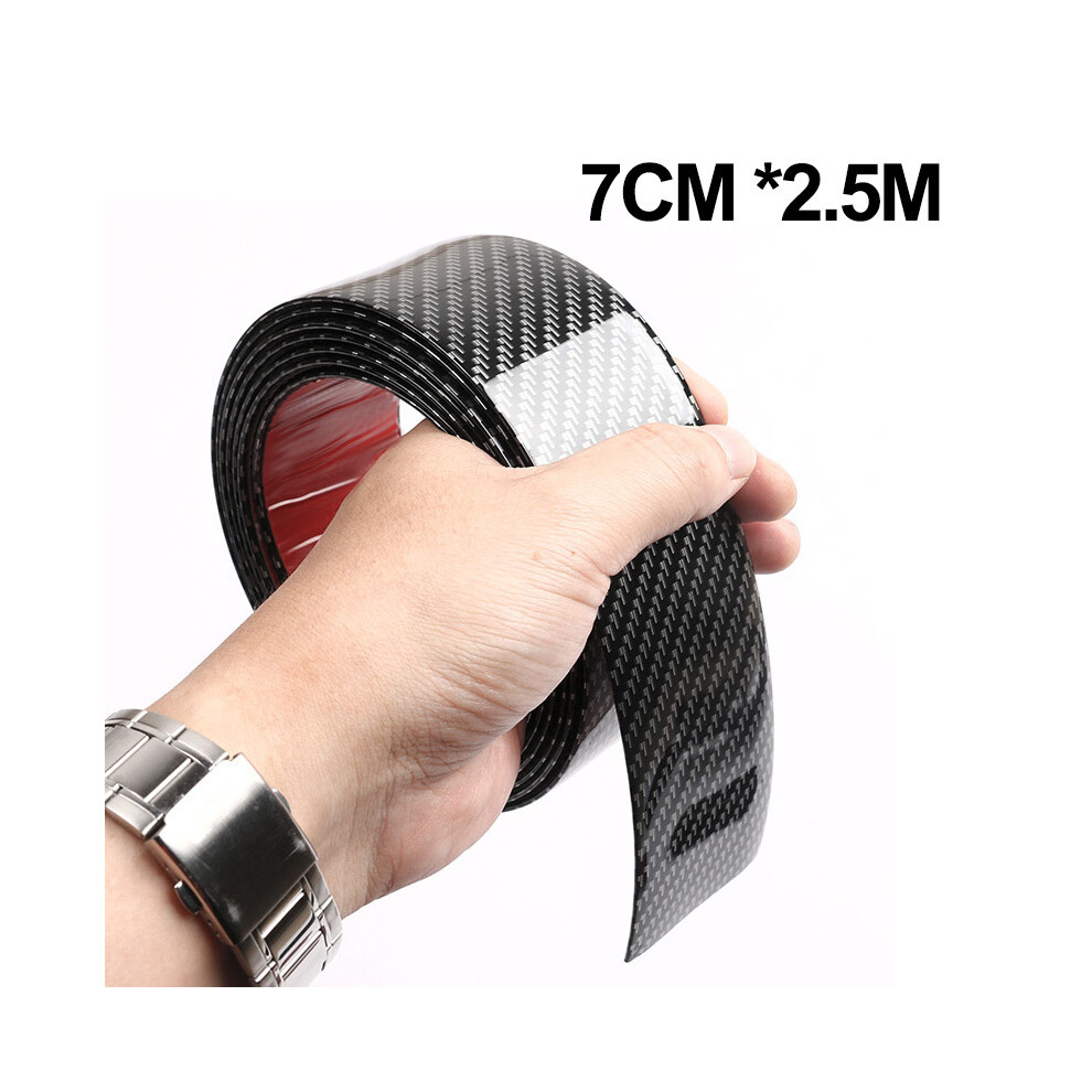 (7Cm 2.5M 1Pc) Car Bumper Door Sill Stickers Carbon Fiber Car Body Vinyl Protection 9486291613487