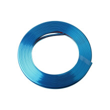 (Blue 8M) Universal Car Rim Protect Strip Wheel Edge Protector Galvanic Bright Car