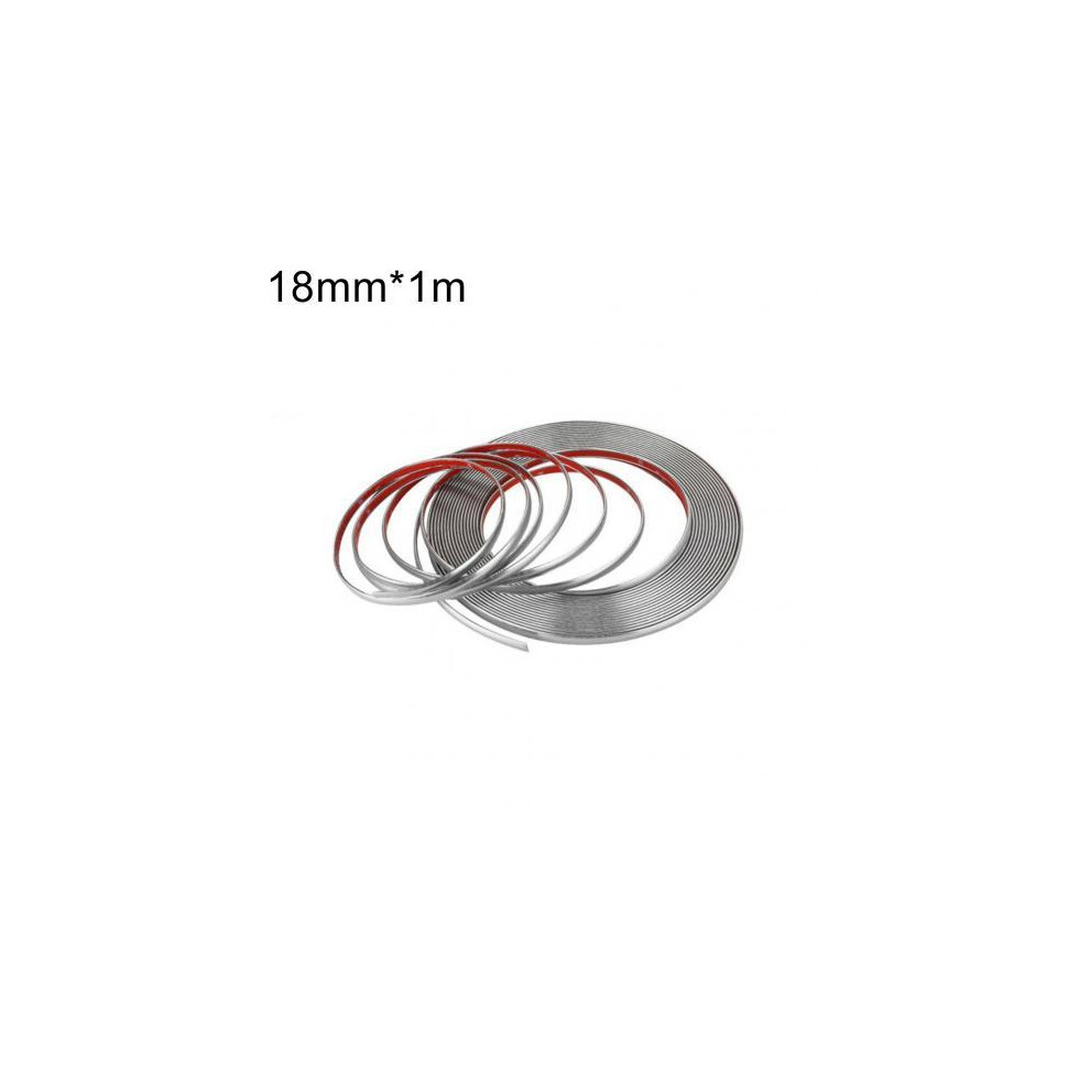 (18Mm X 1M) Universal 6Mm 15Mm 18Mm 22Mm Car Chrome Styling Decoration Moulding Trim 9486291613395