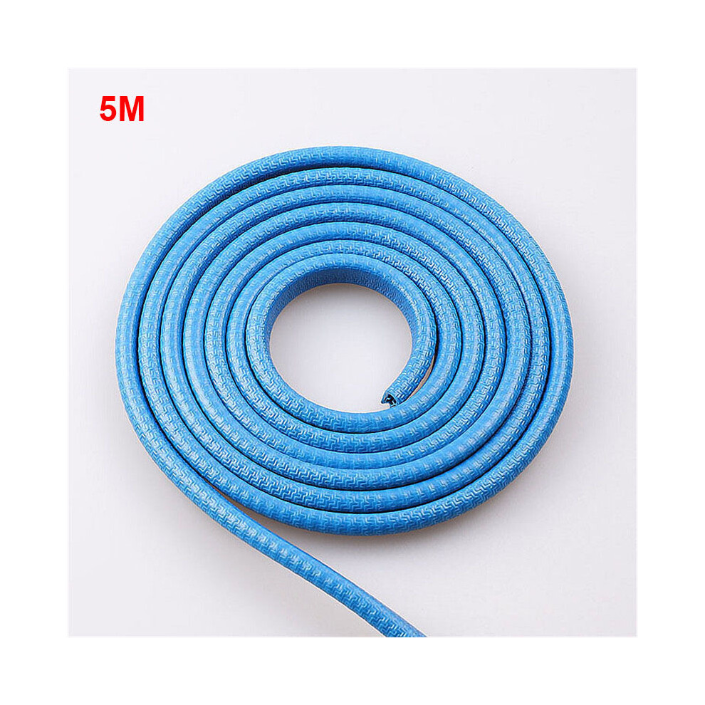 ( 5M) Car Door Protector Edge Scratch Strip Guard Trim Automobile Door Noise Blue 9486291613869