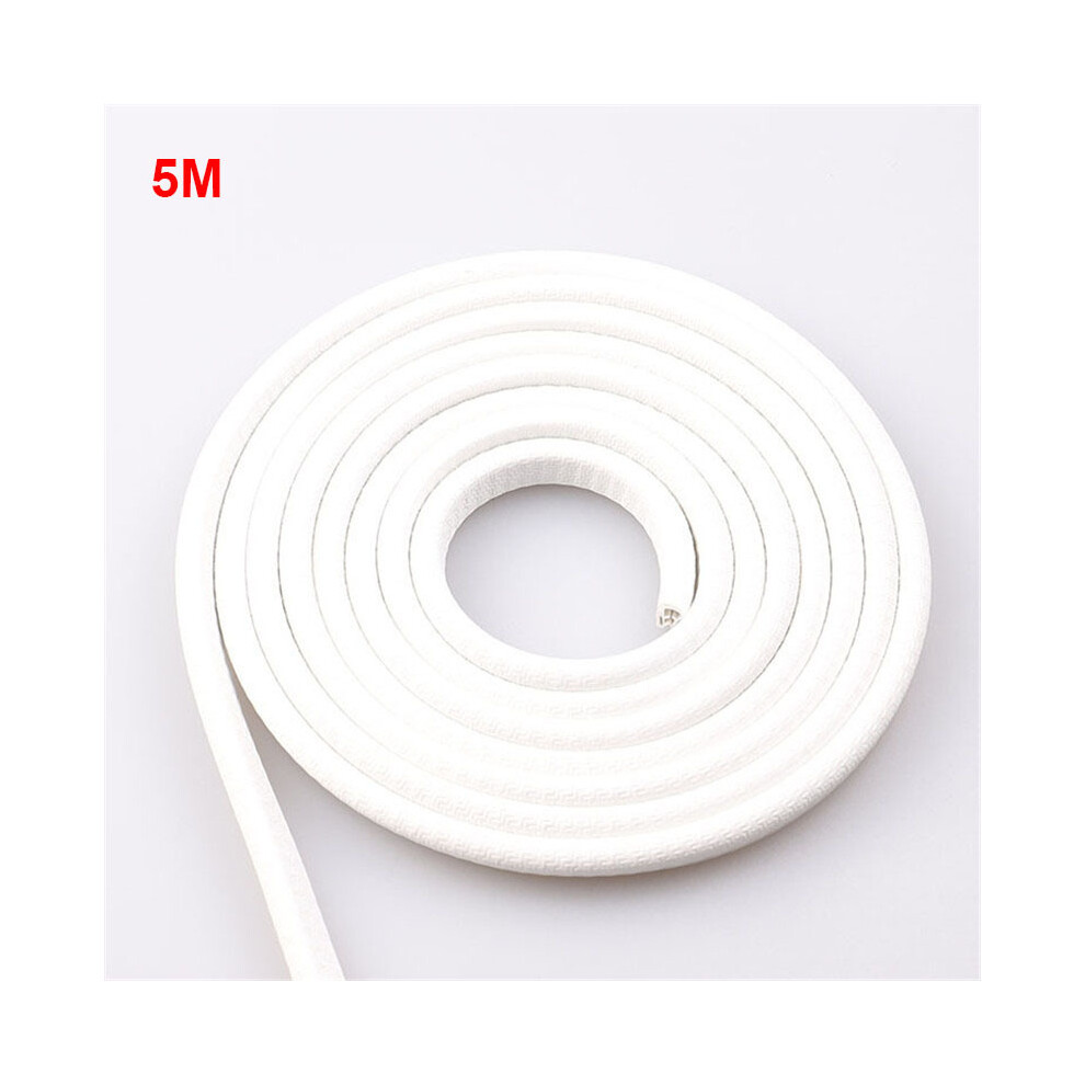 ( 5M) Car Door Protector Edge Scratch Strip Guard Trim Automobile Door Noise White 9486291613920
