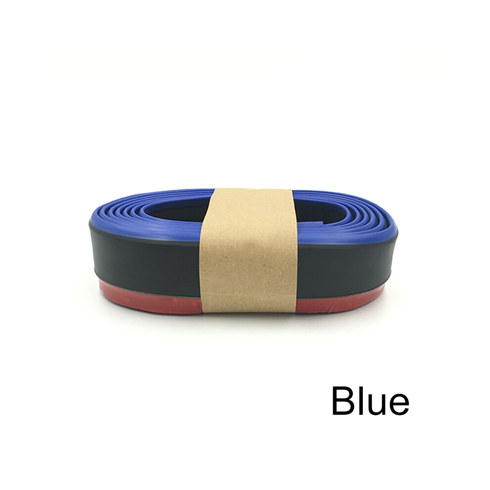 (B ) 2.5M Car Front Bumper Lip Protector Anti Scratch Protector Rubber Blue/Black 9486291614842
