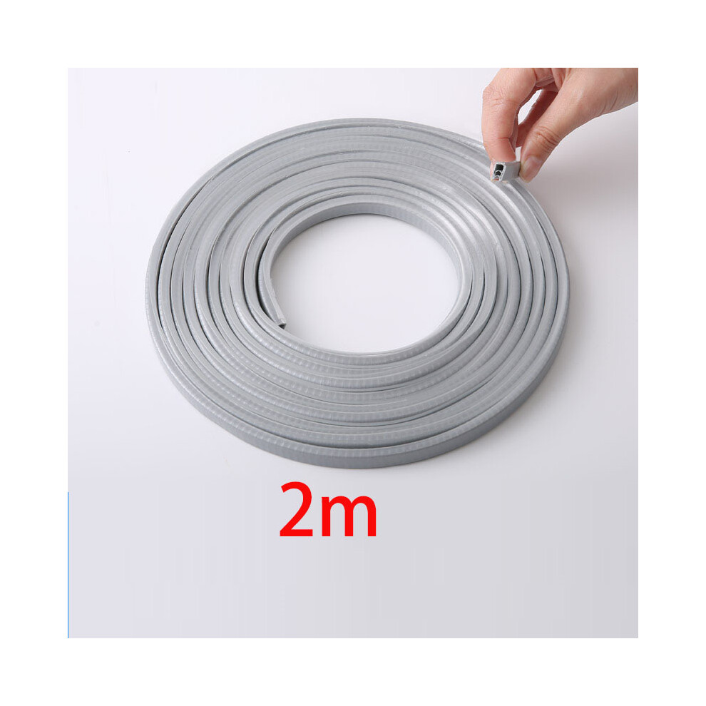 ( 2M) Car Door Protector Edge Scratch Strip Guard Trim Automobile Door Anti Gray 9486291614767