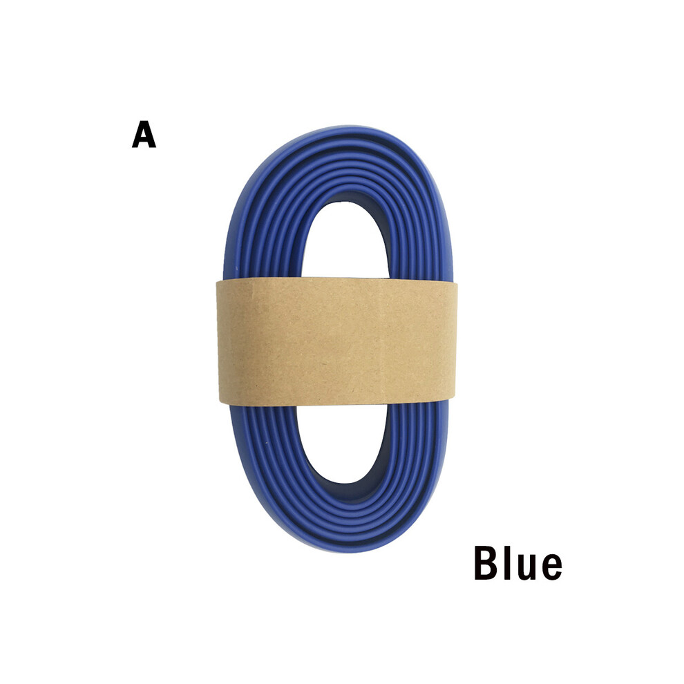 (A ) Car Front Bumper Lip Protector Carbon Fiber Rubber Splitter Chin Spoiler Blue 9486291614941