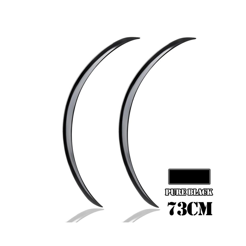 ( 73Cm) 2Pc Car Truck Body Fender Flare Rubber Wheel Arches Eyebrow Lip Anti-Scratch Black 9486291616006