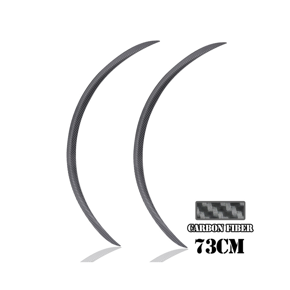 (Carbon Fiber 73Cm) 2Pc Car Truck Body Fender Flare Rubber Wheel Arches Eyebrow Lip Anti-Scratch 9486291616037