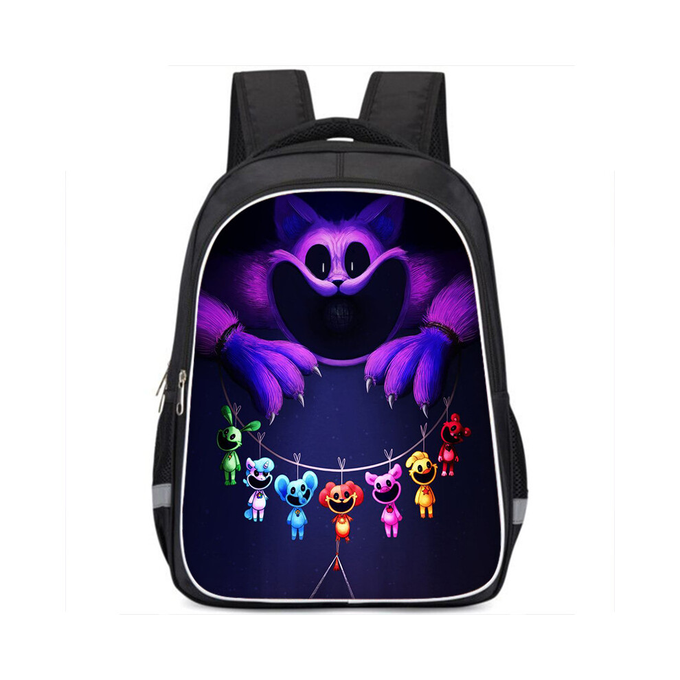 Rywolt (Style H, Large) Catnap Stylish Poppy Playtime Backpack For Students Cartoon Print Dual Straps