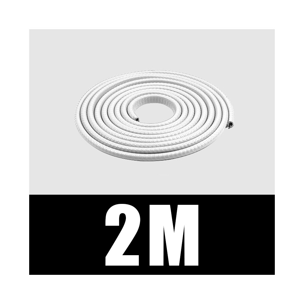( 2M) 10M Car Door Anti Scratch Protector Strips Auto Sealing Guard Trim Automobile White 9486291616280