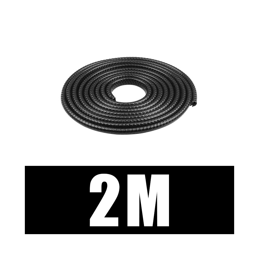 ( 2M) 10M Car Door Anti Scratch Protector Strips Auto Sealing Guard Trim Automobile Black 9486291616266